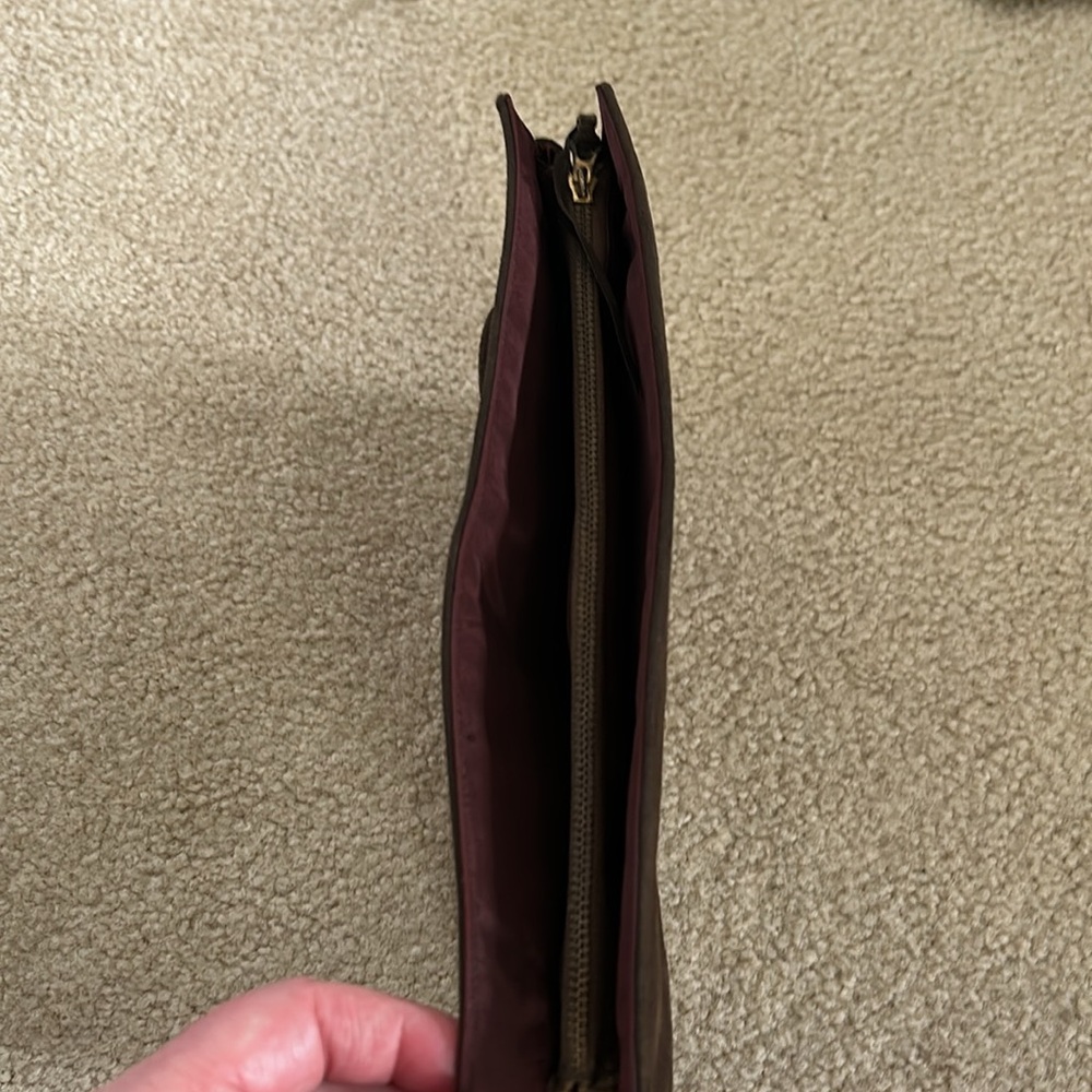 Vintage Brown Suede Clutch - Picture 4 of 8